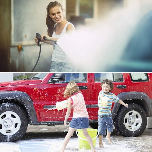Ersättningskit för högtryckstvättsslang, gängad slangförlängning kompatibel med M22 och C-klämma snabbkopplingssats för Karcher K2 K3 K4 K5 (6M)