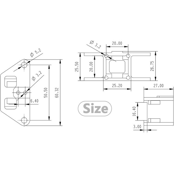 2 st CNC-aluminium Y-portalstyrning 3D-utskriftstillbehör för ultrahöga för VzBoT 3D-skrivare