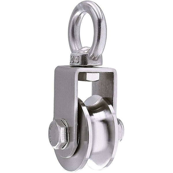 500 kg løftehjul med 2 lejer 48 mm kabelhjul 304 rustfrit stål trisse