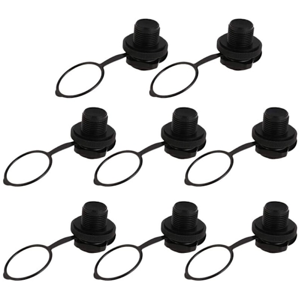 8 stk. serie luftventil oppustelig båd spiral luftpropper envejs oppustelig ventil til gummibåd flåde kajak båd luftmadrasser 22 mm