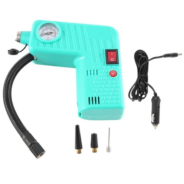 -301 Multifunktionell luftpump bil luftpump bärbar luftpump autotillbehör, grön