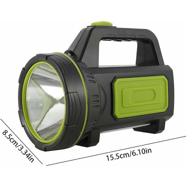 Ultraljusstark LED-ficklampa USB-laddningsbar 135000 lumen 6000mah med sidoljus Hög effekt Vattentät ficklampa för nödsituationer Vandring Camping H