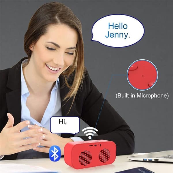 Väckarklocka för sovrum/kontor, digital klocka med Bluetooth-högtalare, väckarklocka för tunga sovare vuxna/tonåringar röd