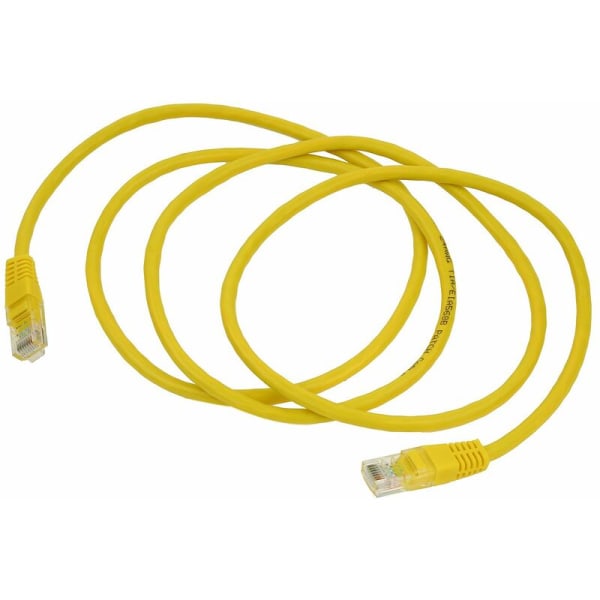 RJ45 Ethernet Cat5 LAN-netværkskabel Patch-ledning Gul, 10 stk. 1,5 M