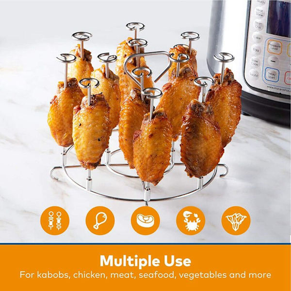 Spettställ kompatibel med 6-kvarts gryttillbehör för Air Fryer Crispy Lid
