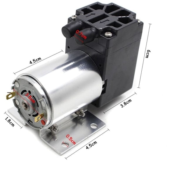65-120Kpa DC12V 6W Mini Vakuumpumpe med Negativt Trykk med Brakett for Gassanalyseprøvetaking