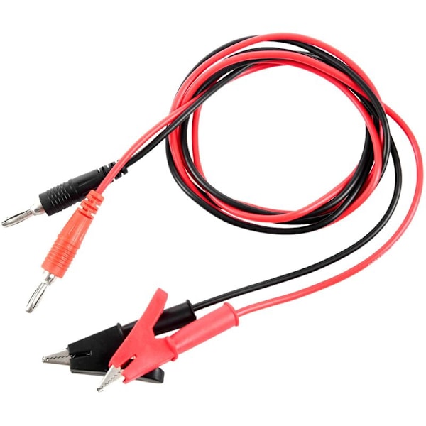 1M Langt Et Par Bananstik Testkabel Klip Testkabel Multimeter Testkabel