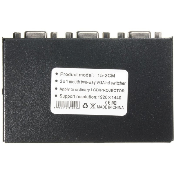 2 i 1 ut VGA VGA 2 DÖRR en bildskärm två källor MANUELL SPLITTER SWITCH