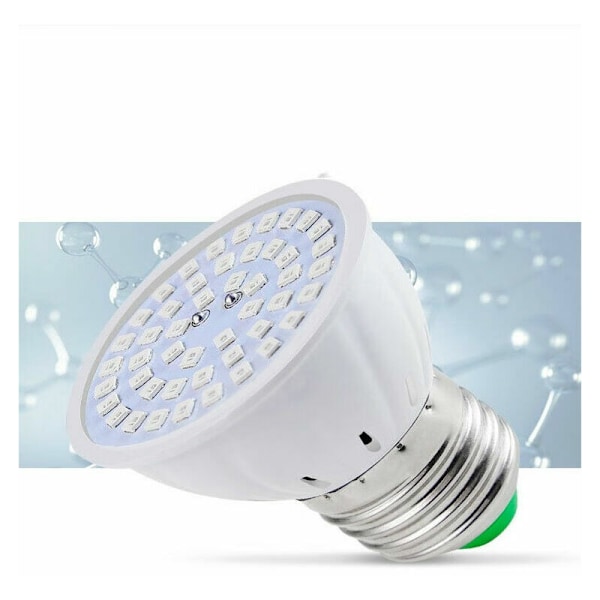 2 stk LED plantelys plantevækstlampe E27 fuldspektrum lampe 48 LED'er lampe sukkulent kop fyldlys