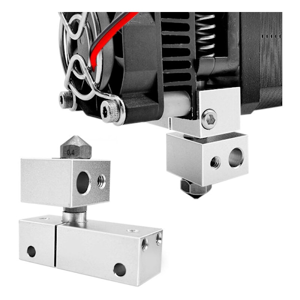 Helt metall 3D-skrivar-kit med kylfläns och 0,4 mm kylmunstycke för Creator Pro / I3 / MakeBot