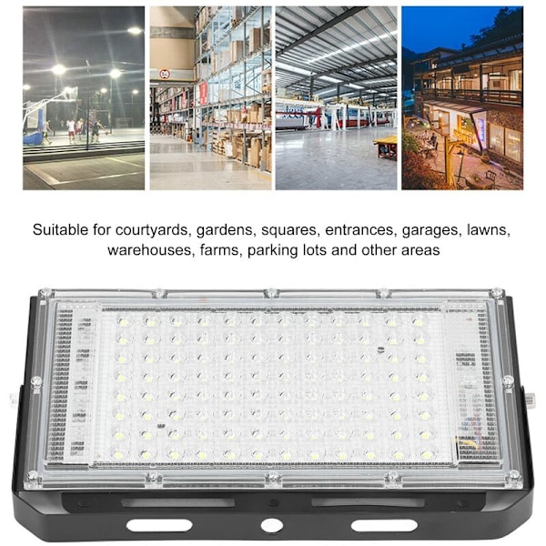 100W LED-projektör Super Ljusstark 10000 Lumen 120° Strålvinkel Kallt Vit Projektör IP65 Vattentät 85‑265V