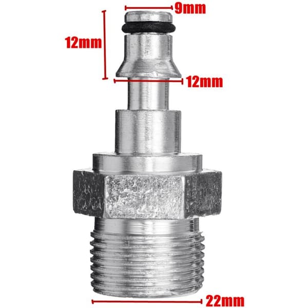 2X Vax Trycktvättslang Adapter Koppling, M22 Insats