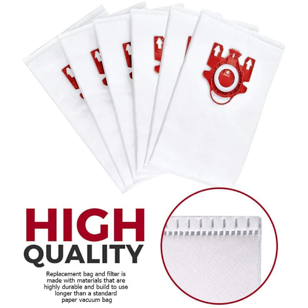 6 kappaletta yhteensopivaa korvaavaa sarjaa AirClean 3D Efficiency Dust Bag FJM -imurille korvaa osan 10123220
