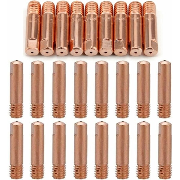 20 stk. 0,8 mm Kobber Kontaktspidser til 15AK MIG/MAG Svejsbrænder