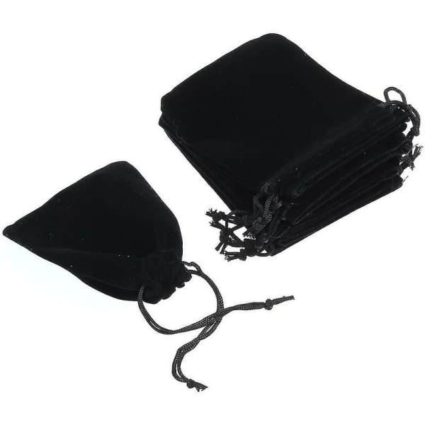 10 Pieces Velvet Bags, Jewelry Bags, Velvet Bags, Wedding Party Gift Bags, Black