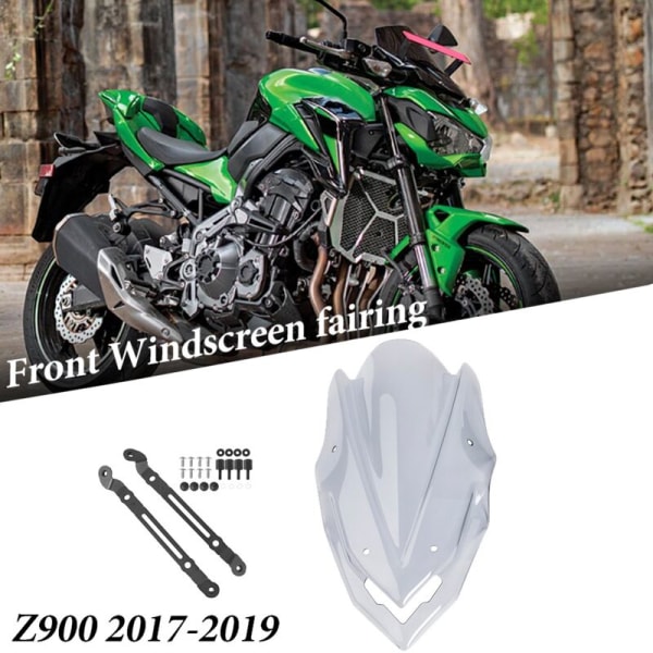 Moottoripyörän tuulilasi kiinnikkeellä, sopii Z900 ZR900 2017 2018 2019 Z 900