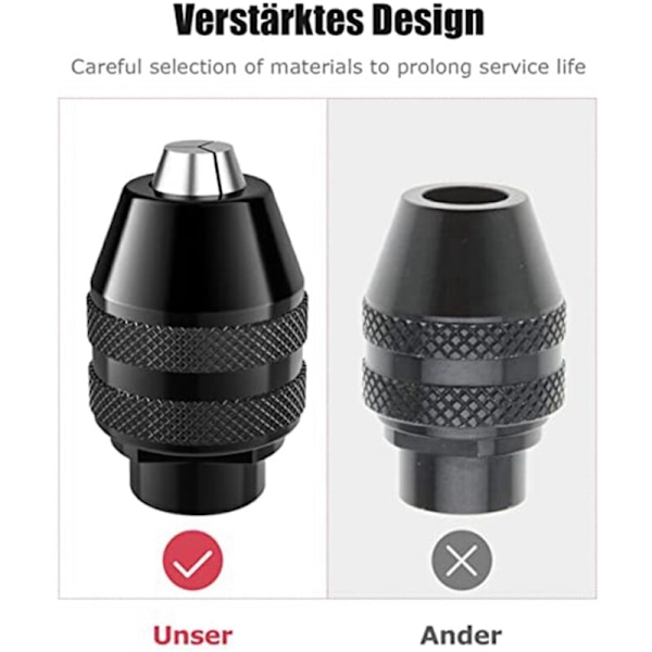 Borpatron Kit Skift Adapter Værktøjssæt Rotations Skift Bor Mutter Driver Bit til Skift af Borpatron