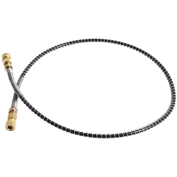 Slange med spiralfjeder 100 cm lang PCP pneumatisk luftfyldningspumpe sort nylon slange