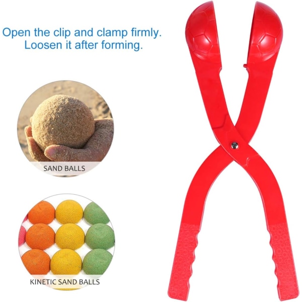 Snöbollsmaskin strandleksaker 3-delat set snöbollsklämma sommar form barnverktyg (slumpmässig färg)