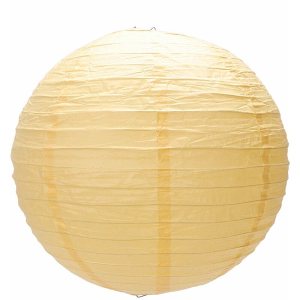 1 x Japanese Paper Lantern Lampshade for Wedding, 40Cm (16 Inch) Deep Yellow