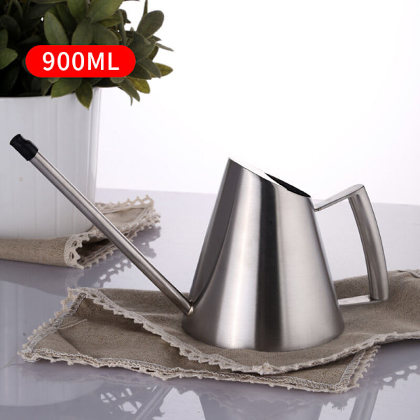 Bonsai vanningskanne i rustfritt stål for innendørs bruk, med dusjhode i stål (900 ml)