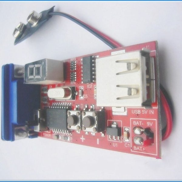 DC 9V/DC 7-12V VGA-generaattori-testeri LCD 15 lähtösignaalia USB-akku kaksoisvirtalähdemoduuli 15 eri signaalilla