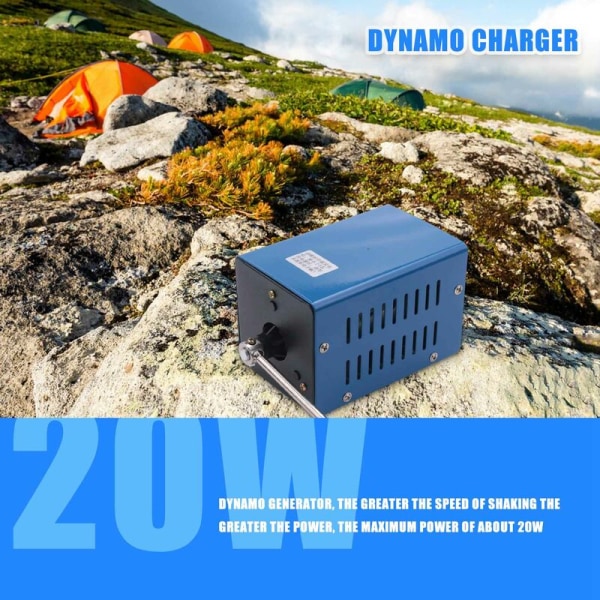 Høy Dynamo Bærbar Håndlader Nødhåndsveiv Lading Usb Overlevelses Nødhåndsveiv Generator