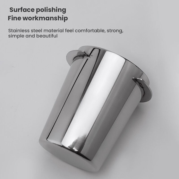 51 mm Kaffe Målekopp for Kaffe Målekopp Maskin Rustfritt Stål Slitesterk Sølv