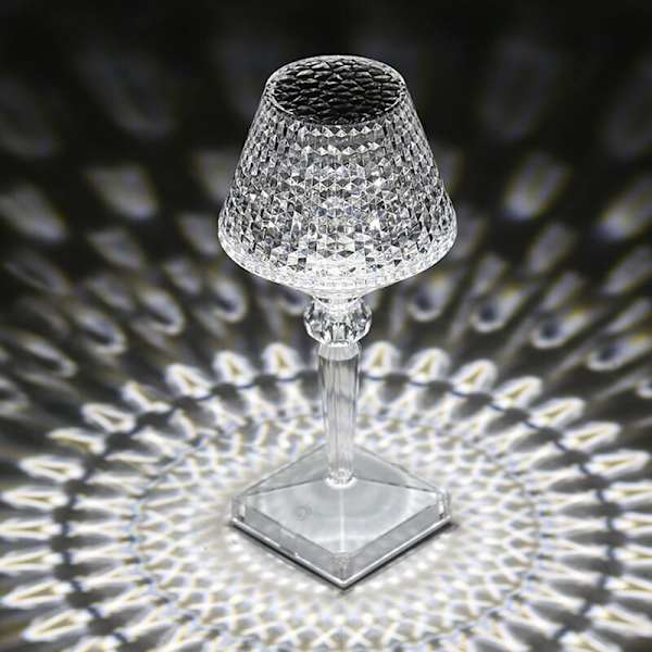 3 farger berøring krystall bordlampe USB dimming romantisk nattbordslampe dekorativ skrivebordslampe for restaurant bar