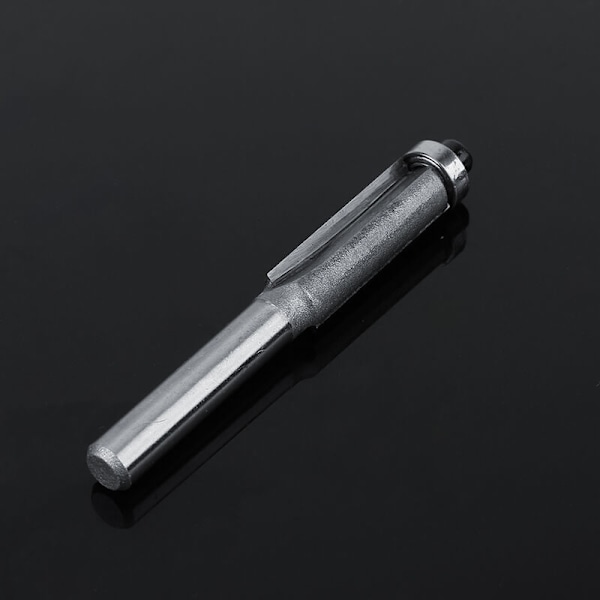 Flush Trim Fræserbit, 1/4 3/8 10mm Flush Straight Trim Bit 1/4 Skaft 2 Skær Top Kugleleje, Leje Flush Trim Bit