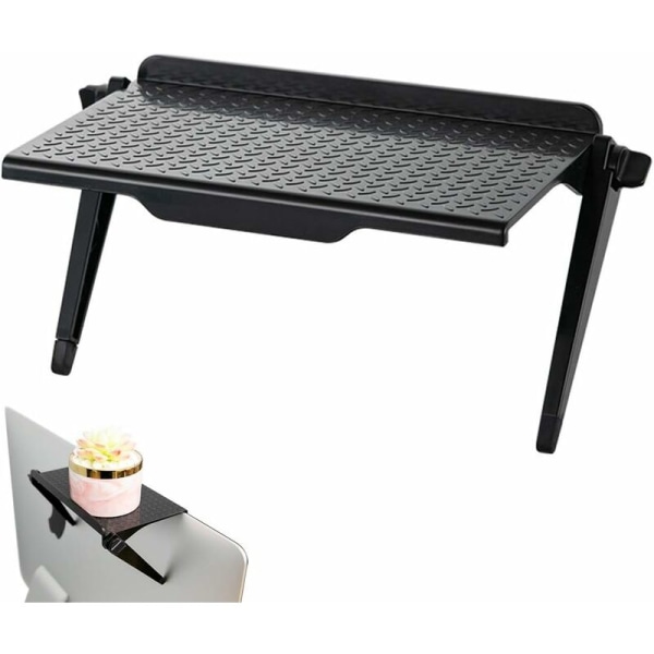 Set Top Box -hylly Monitoriteline/Holds Speakers Streaming -laitteet/Säästää tilaa/Musta-