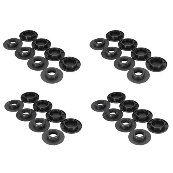 16X Auton lattiamaton kiinnikkeet pidikkeet musta 6680520