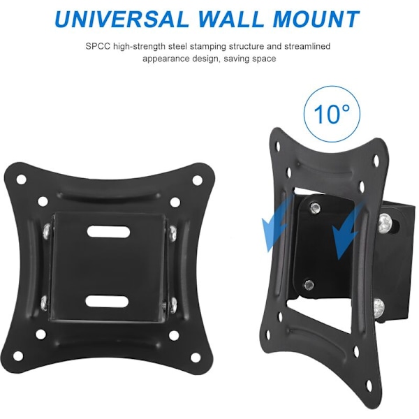 Universell brakett for 14-27 tommers LED LCD-skjerm, høydejusterbar skjerm, veggmontering for TV-C12