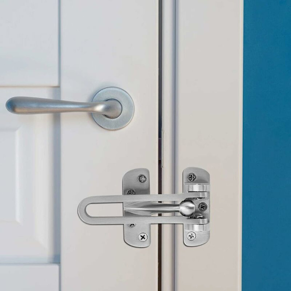 2 x Heavy Duty Ståldørbraketter for 2 x 4 Dør, U-formet Sikkerhetsstang
