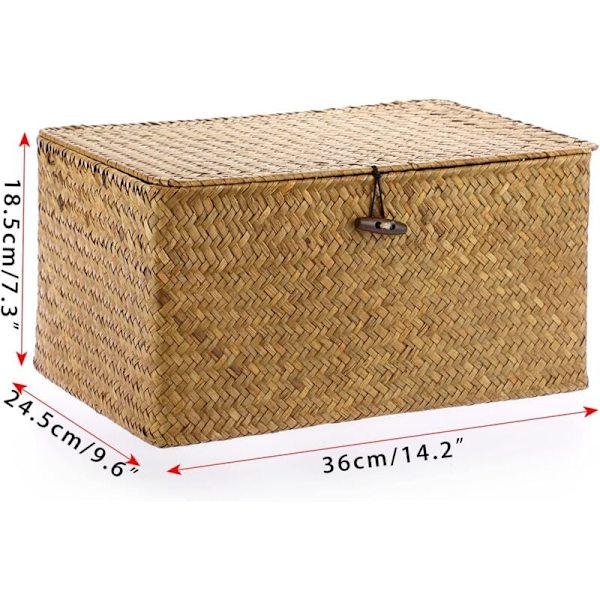Kudotut Viihkoriset Kansillä - Luonnollinen Meriruoho Karamelli (XL, 36 x 24 x 18 cm)