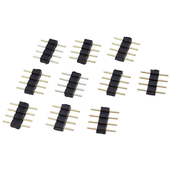 50 stk. 4-bens RGB LED-strip han-stikadapter-stik til 3528 5050 striplys