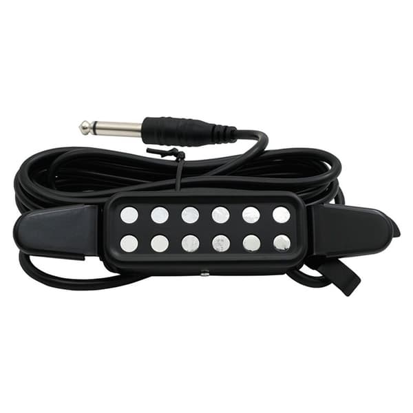 P-102 12-Hulls Akustisk Gitar Lydhull Pickup Magnetisk Transduser Gitardeler & Tilbehør Svart