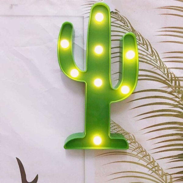 LED Kaktuslys, Fiesta Dekoration Lys, Sød Kaktus Natbord Lampe, Til Børneværelse, Soveværelse, Gave, Fest, Fiesta Festartikler, Have, Hjem