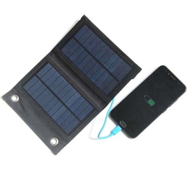 4W bärbar solpanel utomhusladdare hopfällbar solpanel strömförsörjning laddningspaneler 5V USB mobiltelefon extern batteri