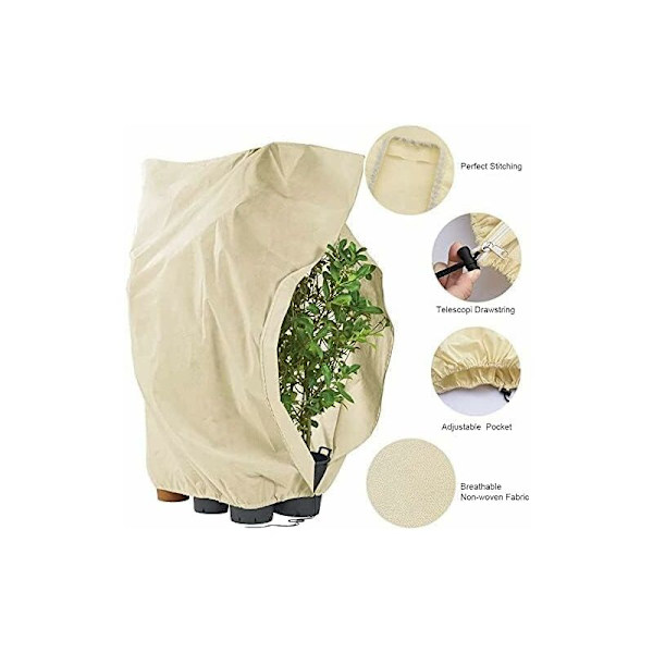 Vinterdekke for planter, ikke-vevd vinterdekke 80 g/m² Frostbeskyttelse for potteplanter og roser (240x200cm)
