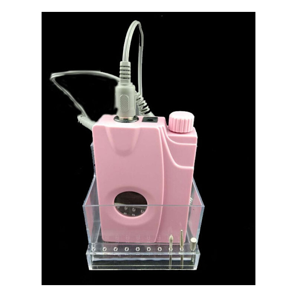 Nagellackeringsmaskin Displayställ Nagel Manikyr Förvaringslåda Bärbar Behållare Akryl Nagelverktyg för Organizer (Rosa)