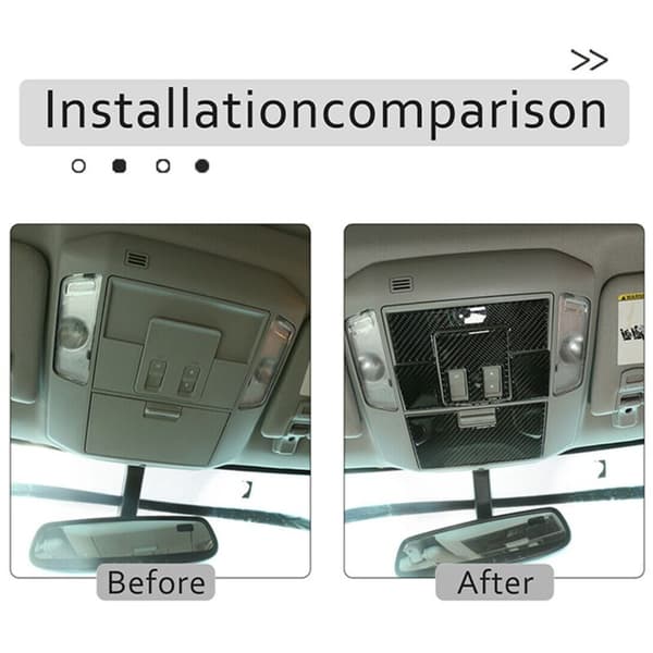 Fiber Læselys Panel Cover Trim Sticker til -2014-2021 (Sort)
