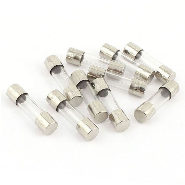 10 stk. 250V 250mA 0,25A Action Glassikringer Rør 5x20mm