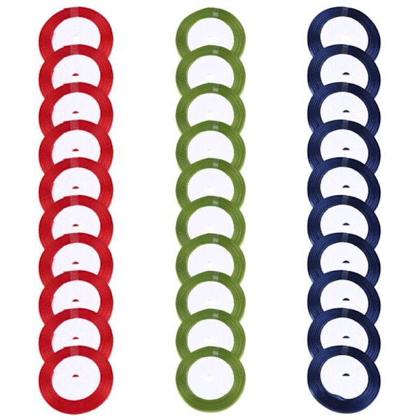 (25 meter/rulle) 6 mm satinband grossist presentförpackning juldekor manuell DIY band tyg