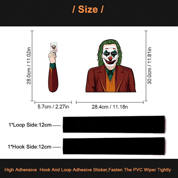 Auton takalasin pyyhkimen tarra Kauhu Halloween Aaltoilevat tarrat Tarroille B