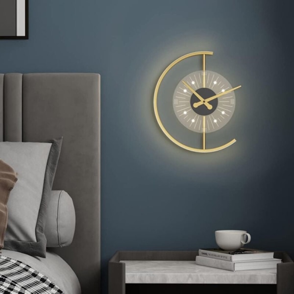 Lätt LED-väggklocka, 3-nivåers dimbar digital väggklocka, stora siffror - väckarklocka för sovrum, kontor, väckarklocka, hängande väggklocka (Colo
