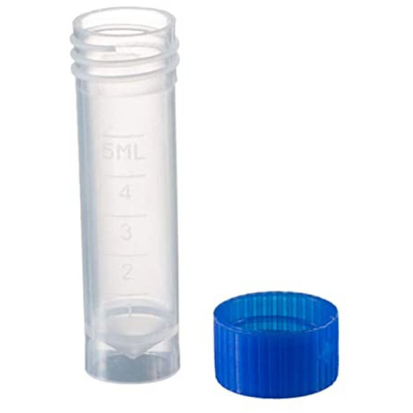 200 stk. 5ml Plastik Graduerede Flasker Opbevaringsbeholder Reagensglas med Skruelåg