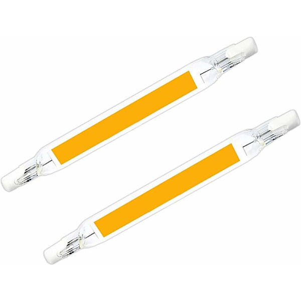 R7S LED pære 118mm 10W lineær halogenpære 2 stk. LED COB R7S pærer spotlight pærer dobbelt ende J118 spotlight til have landskab garage HIASDFLS