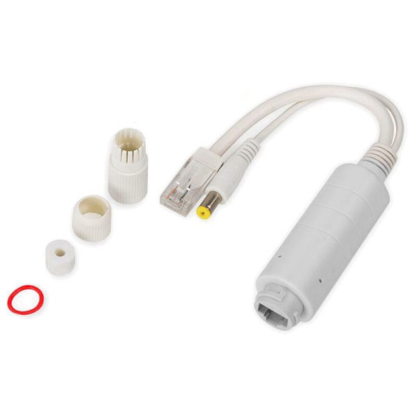 Vattentät POE-splitter FS5712W 10/100M 44-57V ingång, 12V/1A 1500V utgång Högspänningsisolering