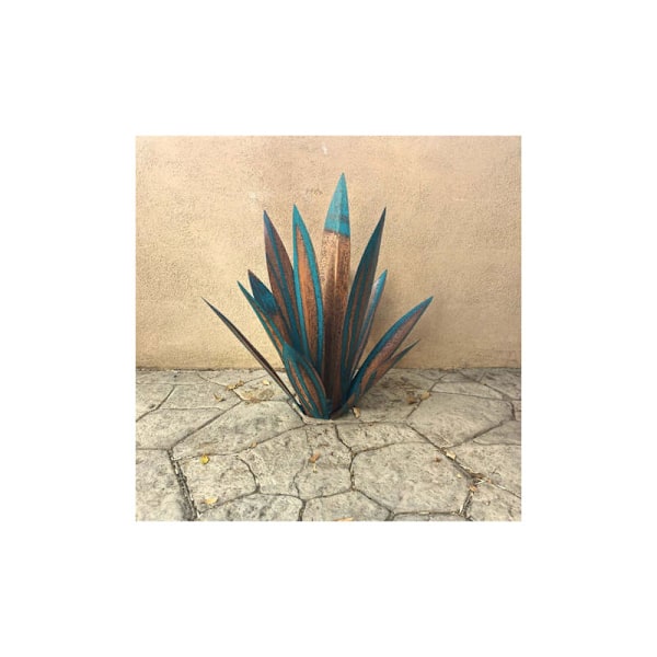 Agave Tequila Ornament Rustik Metallskulptur Agaveväxt Rustik Inredningsdekoration Målad Metallträdgård Agave Ornament Gräsmatta Dekor, Rustik Tequila